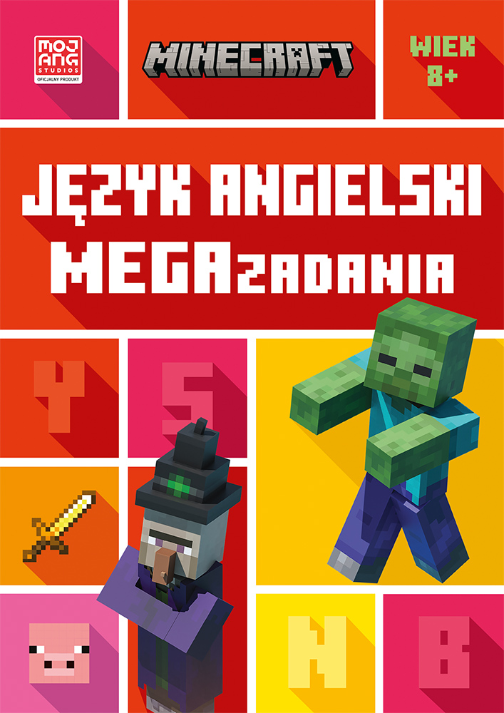 Okładka książki Minecraft. Język angielski. Megazadania 8+ wydawnictwa HARPERKIDS