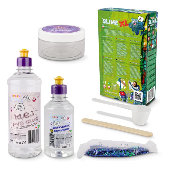 Zestaw Super Slime XL Kameleon z brokatem kameleonowym i akcesoriami TUBAN