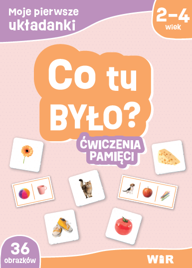 Okładka zestawu Co tu było? Ćwiczenia pamięci z ilustracjami do wspólnej nauki koncentracji