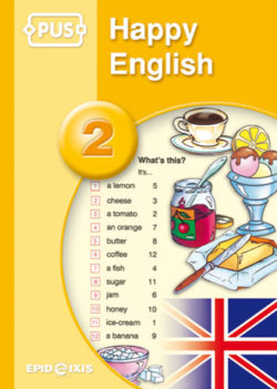 PUS Happy English 2 EPIDEIXIS – okładka książeczki z ćwiczeniami angielskiego dla dzieci