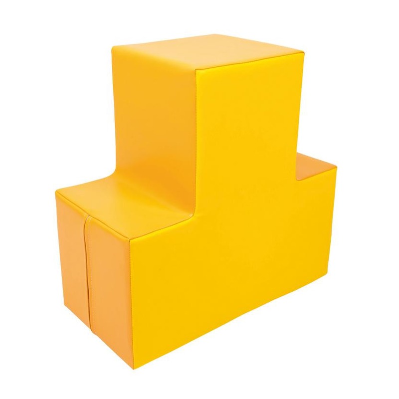 Element T w kształcie litery T widok z boku; moduł 60 x 30 x 60 cm, zastosowanie w układaniu torów i siedzisk