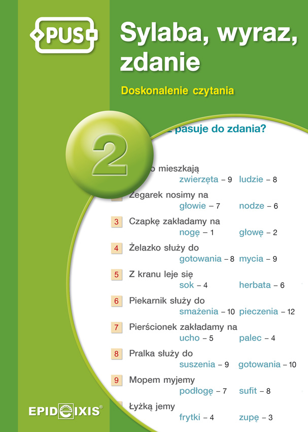 PUS Sylaba, wyraz, zdanie 2 – książeczka z ćwiczeniami płynnego czytania dla dzieci