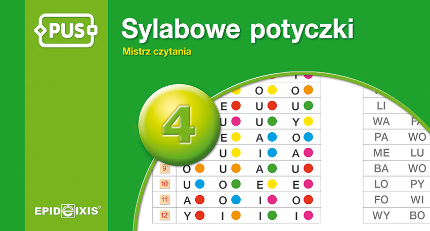 Książka PUS Sylabowe potyczki 4. Mistrz czytania do ćwiczeń czytania metodą sylabową