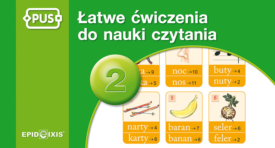 PUS Łatwe ćwiczenia do nauki czytania 2 – książka o sylabach i wyrazach