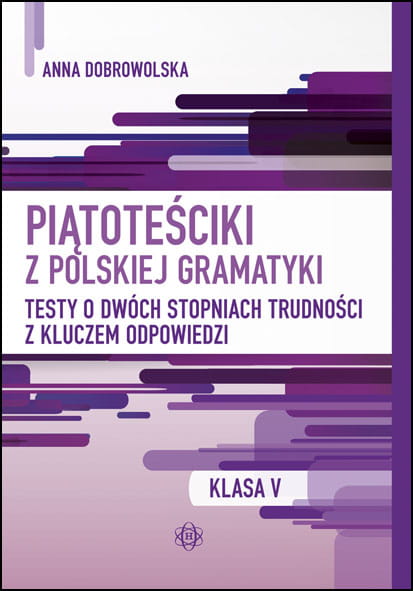 Piątoteściki z polskiej gramatyki HARMONIA - okładka książki edukacyjnej dla klasy 5