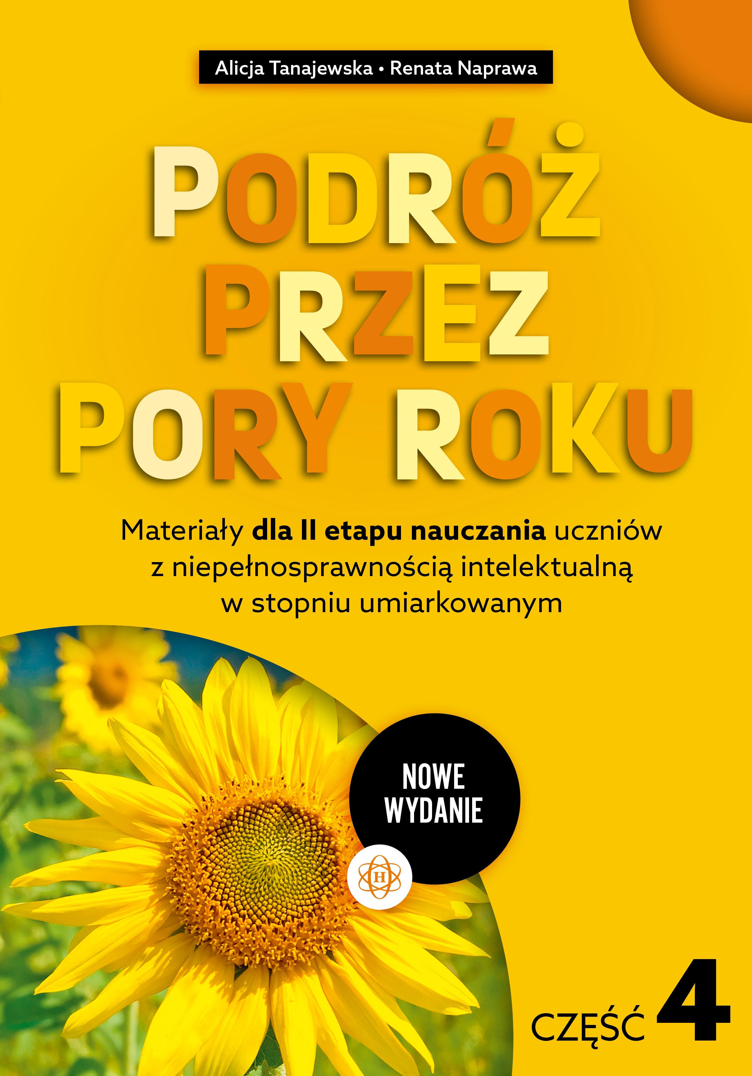 Okładka kart pracy Podróż przez pory roku Część 4 dla uczniów z umiarkowaną niepełnosprawnością intelektualną od Harmonia podręczniki