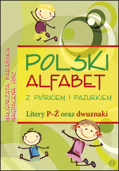 Polski alfabet z piórkiem i pazurkiem HARMONIA – okładka ćwiczeń liter i dwuznaków