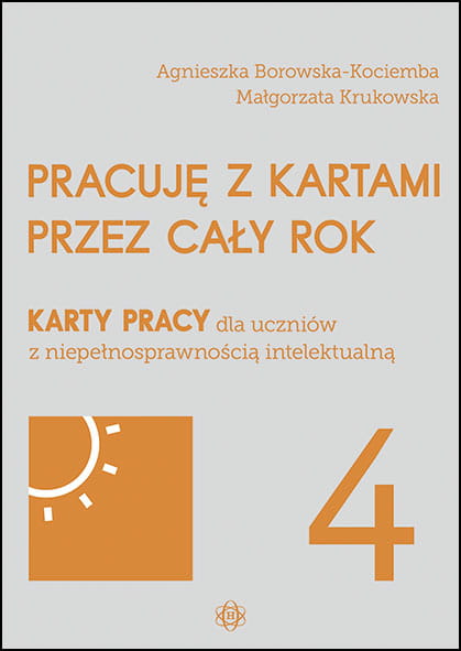 Podręcznik i karty pracy Pracuję z kartami przez cały rok część 4 Harmonia podręczniki format 305x220x1 mm