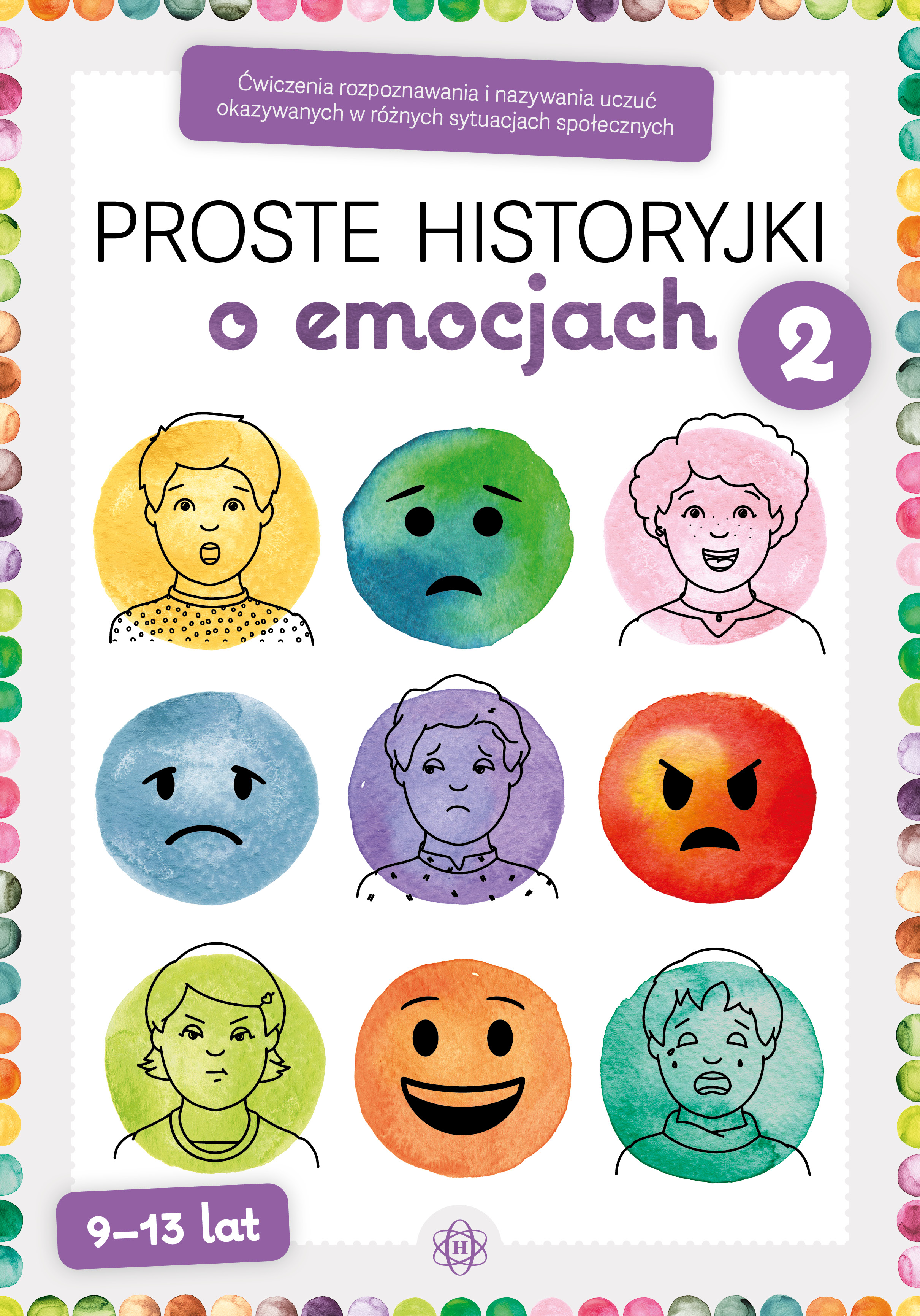 Proste historyjki o emocjach 2 Harmonia podręczniki - książka edukacyjna do rozpoznawania emocji dla starszych uczniów