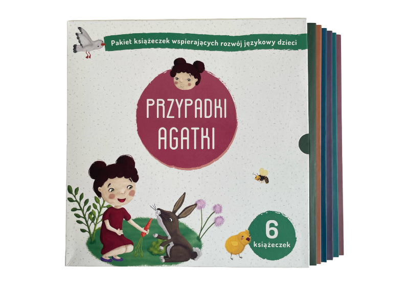 Przypadki Agatki - zestaw 6 książeczek edukacyjnych dla dzieci 4+ z ilustracjami Edyty Karaban