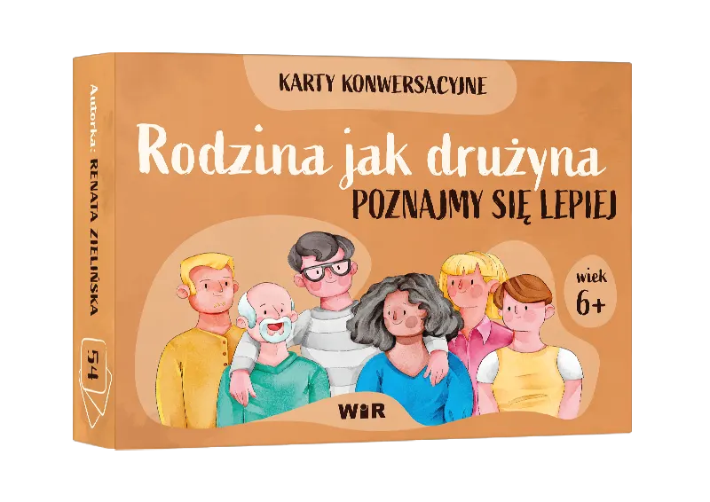 Karty konwersacyjne Rodzina jak drużyna o emocjach i relacjach dla dzieci 6+ marki Wir (T)