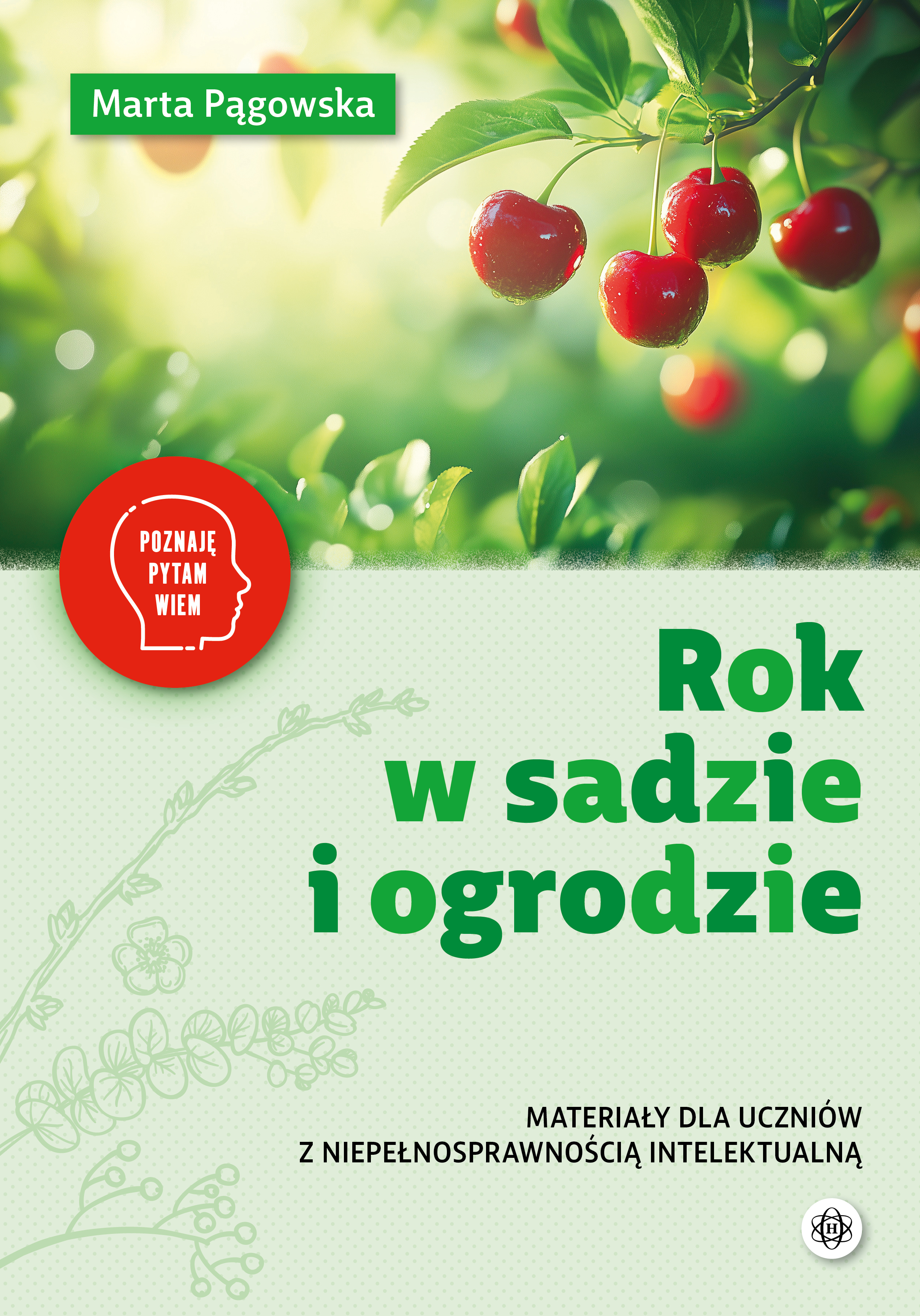 Materiały edukacyjne Rok w sadzie i ogrodzie Harmonia podręczniki – okładka z ilustracją sadów i ogrodów