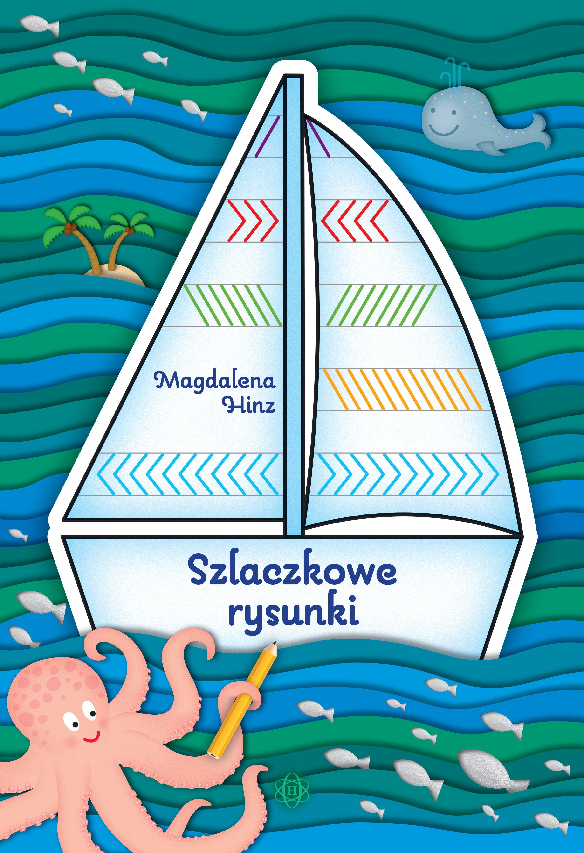 Okładka książki Szlaczkowe rysunki – ćwiczenia grafomotoryczne HARMONIA format 293x205x1 mm