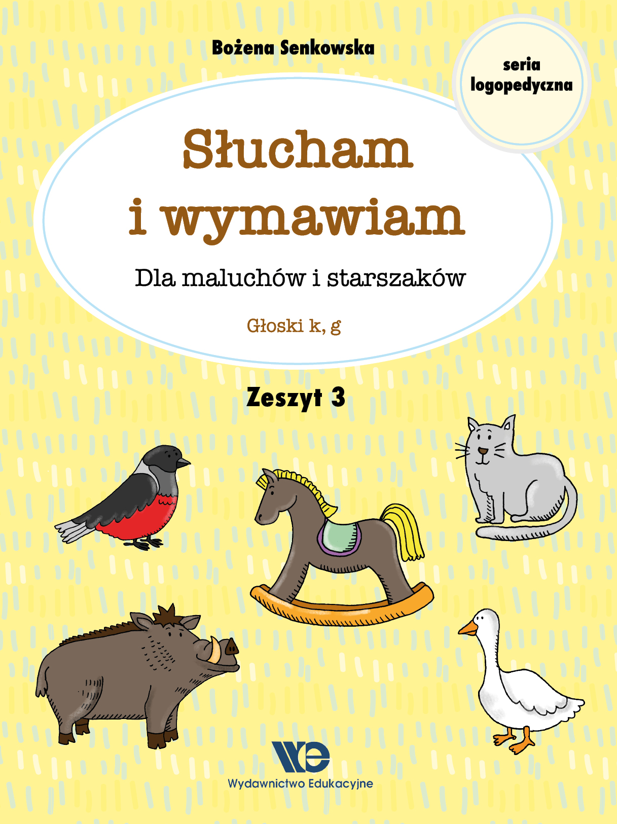 Zeszyt Słucham i wymawiam. Głoski K i G Wydawnictwa Edukacyjnego, okładka książki