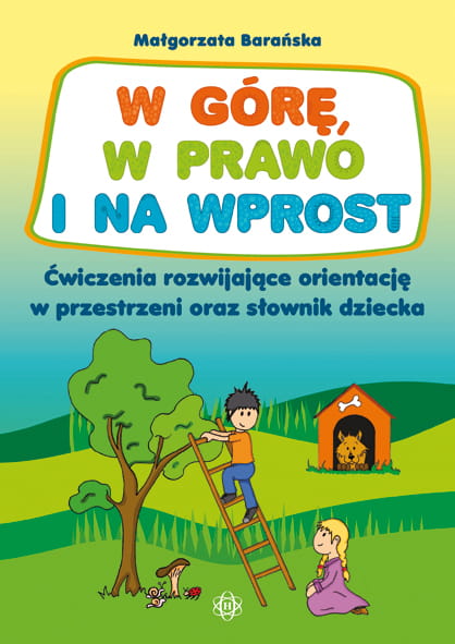 Książka W górę, w prawo i na wprost HARMONIA - okładka z kolorową grafiką edukacyjną