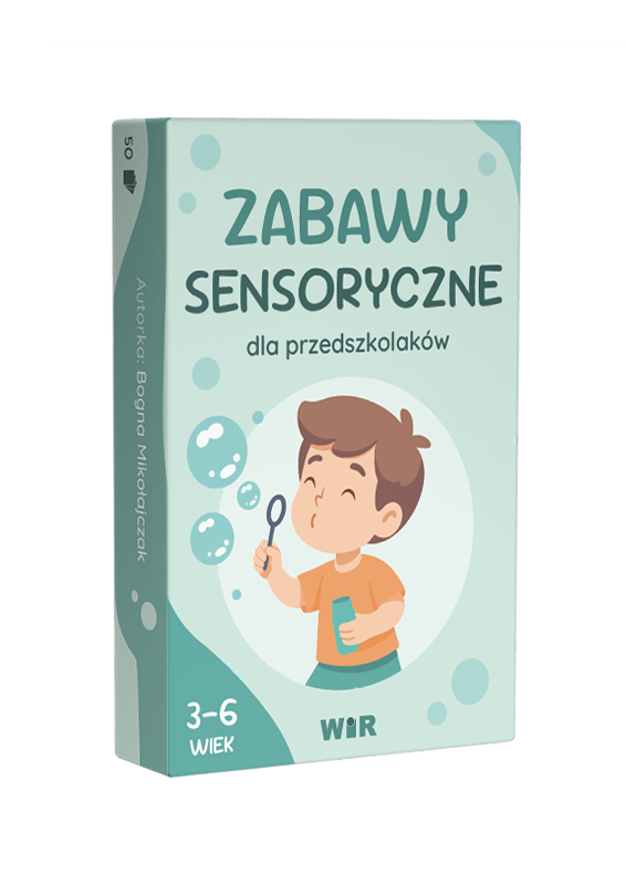Zestaw 50 kart z ćwiczeniami sensorycznymi dla dzieci 3–6 lat Wir (T)