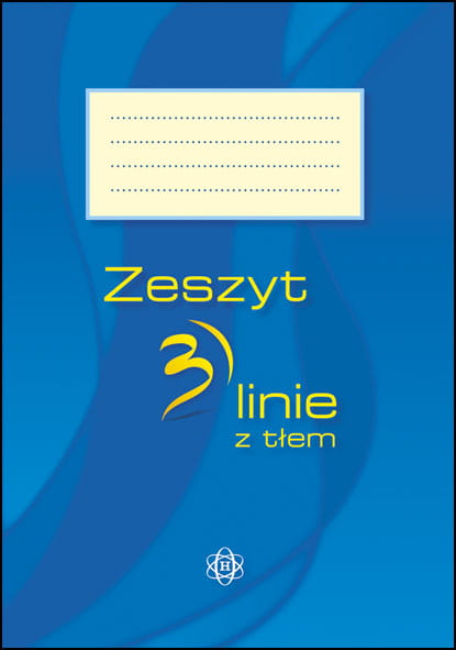 Zeszyt A5 w 3 linie z tłem do nauki pisania dla dzieci marki HARMONIA