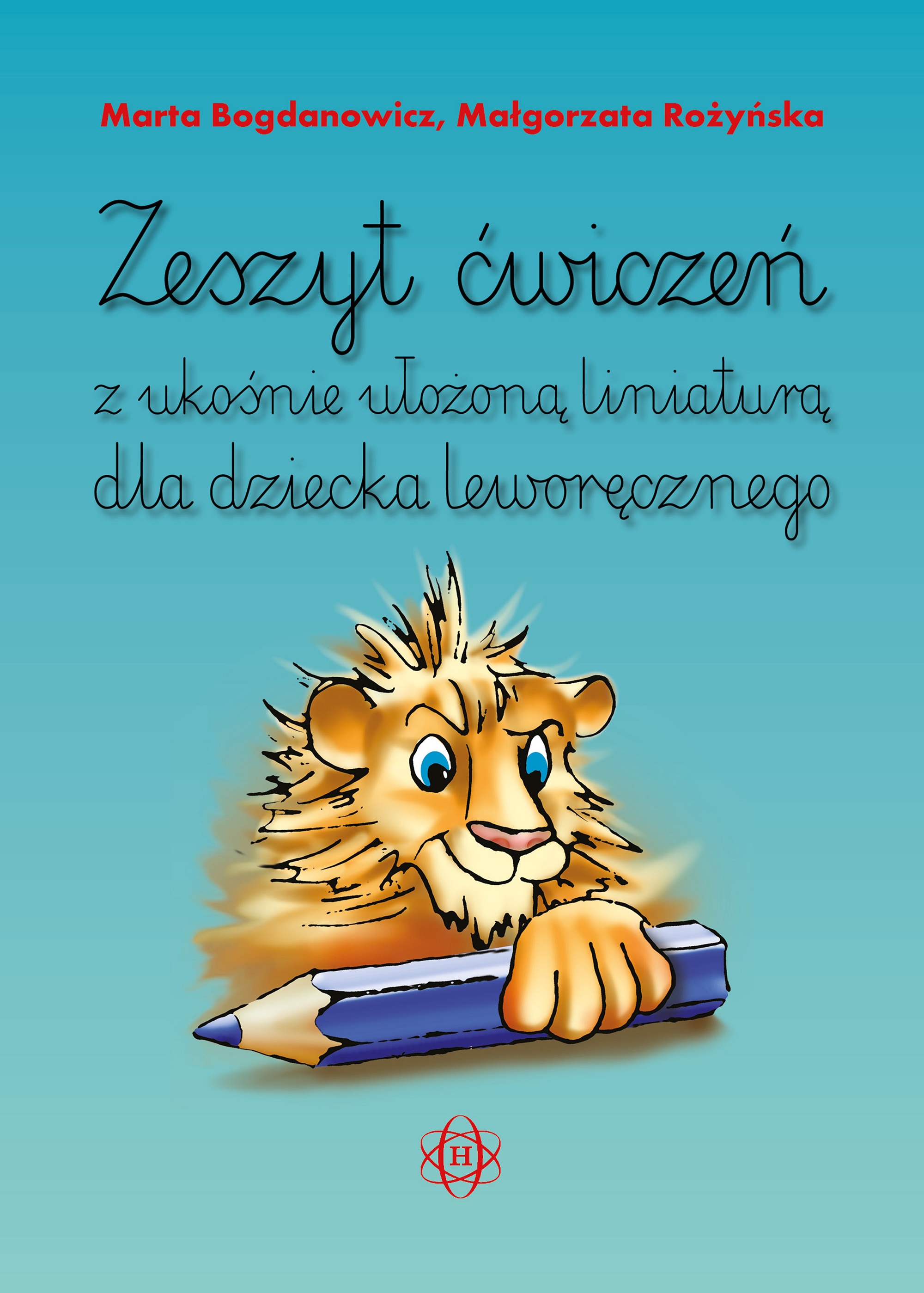 Zeszyt ćwiczeń z ukośną liniaturą dla dzieci leworęcznych HARMONIA, format 205x146x1 mm