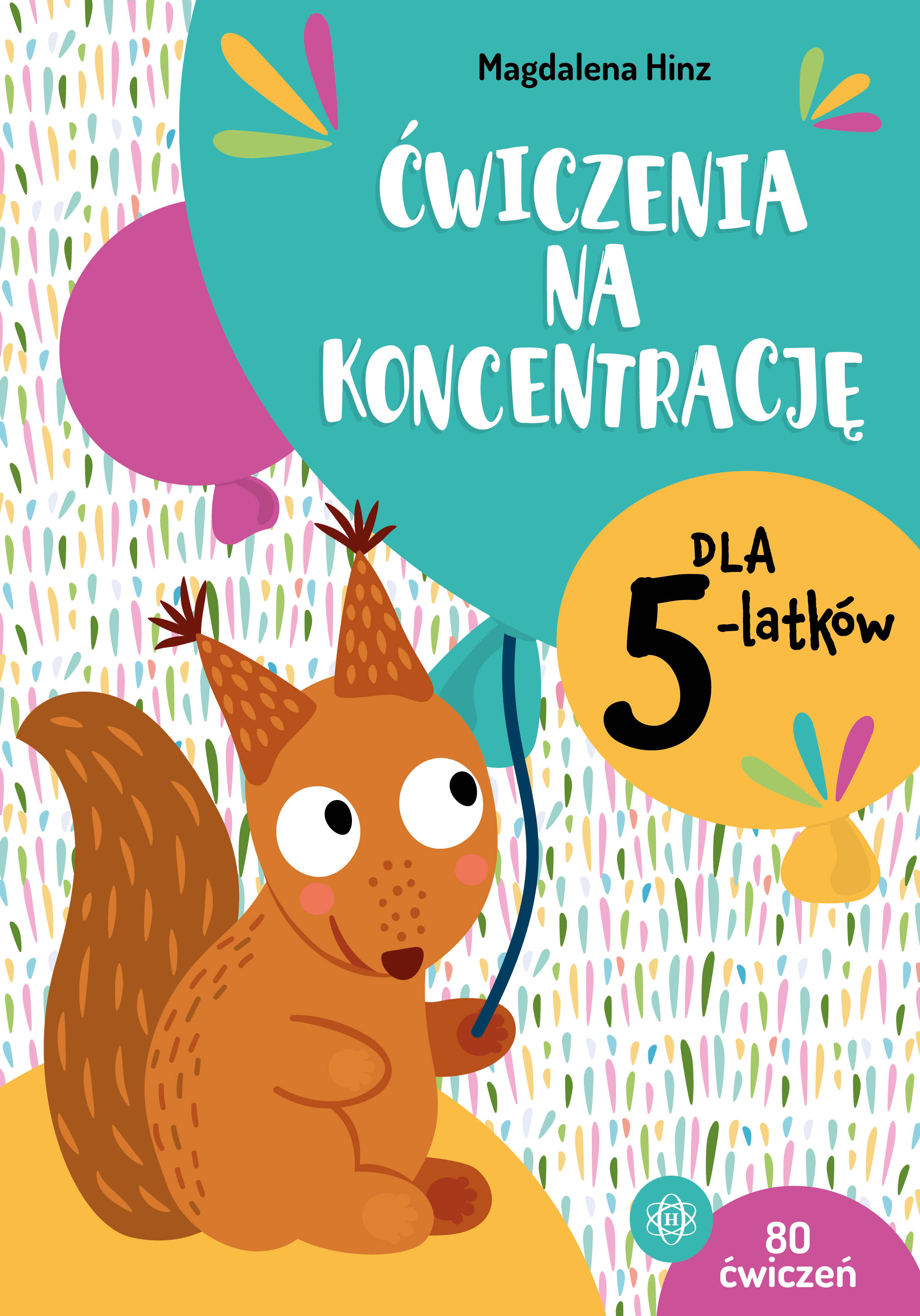 Blok ćwiczeń na koncentrację dla 5-latków Harmonia podręczniki - okładka z kolorowymi ilustracjami