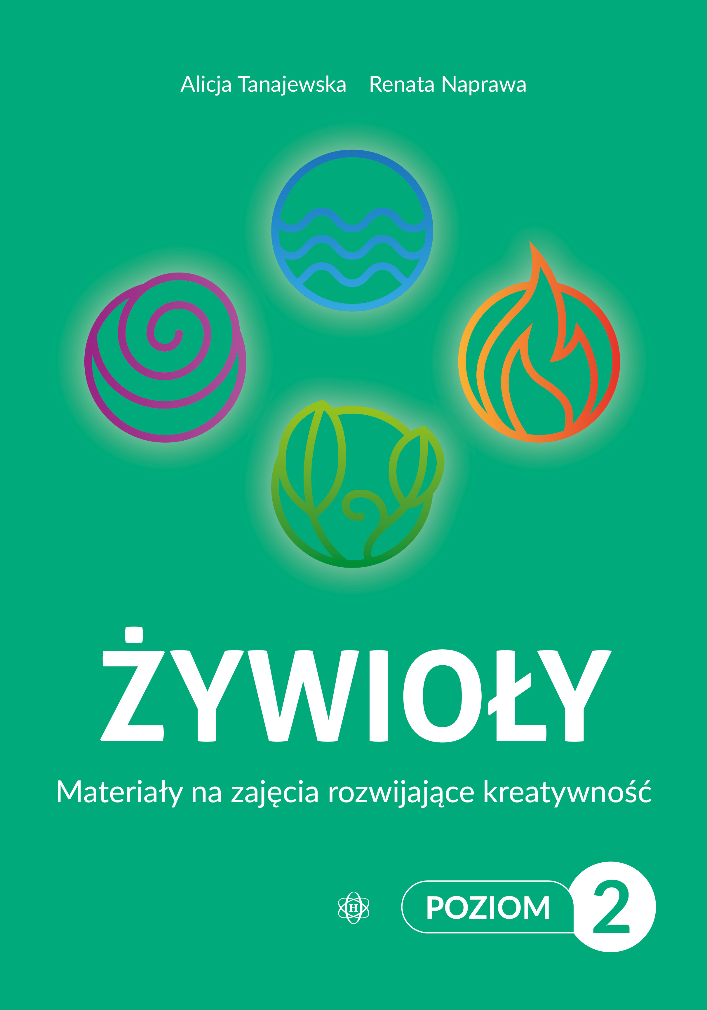 Żywioły. Poziom 2 Harmonia podręczniki – okładka kart pracy o czterech żywiołach