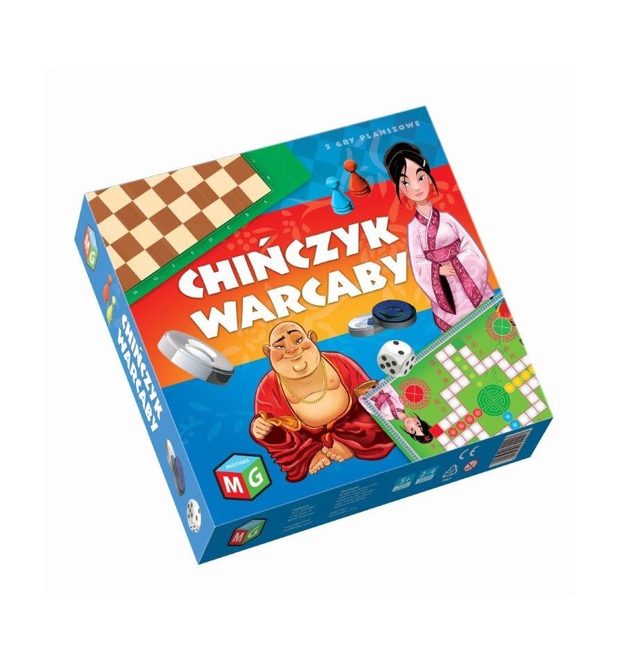Zestaw MULTIGRA z planszą, pionkami do Chińczyka i warcabów oraz instrukcją