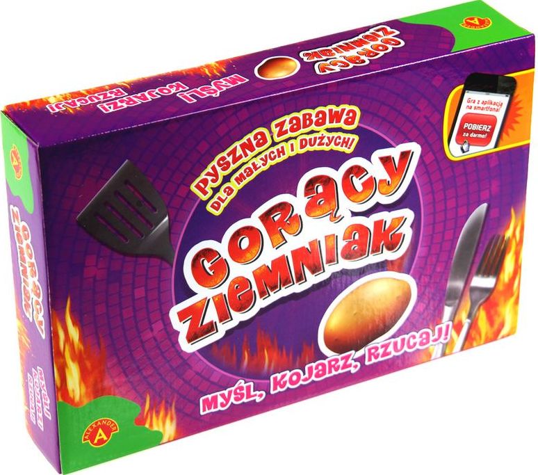 Zestaw gry Gorący Ziemniak z pionkami i bączkiem do szybkiej rozgrywki