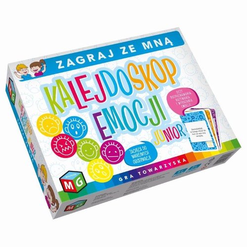 Widok zestawu Kalejdoskop Emocji Junior MULTIGRA — plansze do gry i karty z emocjami