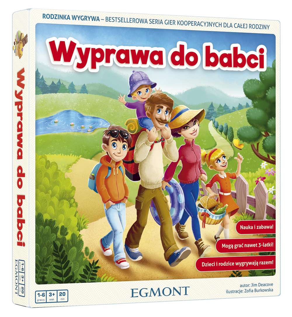 Plansza gry Wyprawa do babci Egmont PAP z kolorową grafiką i trasą przygody