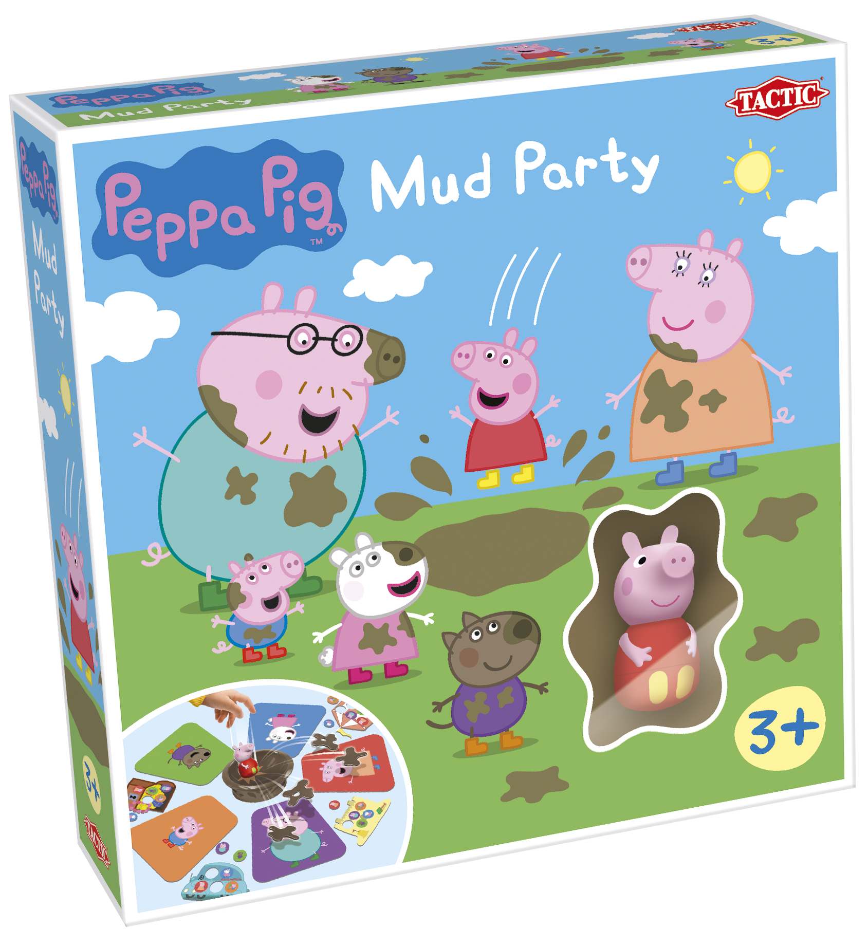 Gra planszowa Świnka Peppa: Błotna zabawa TACTIC GAMES z figurką i brodzikiem