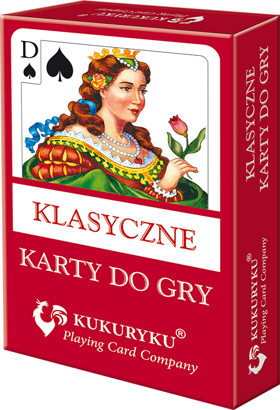 Klasyczna talia kart do gry Kukuryku 54 listki w formacie 90x60 mm