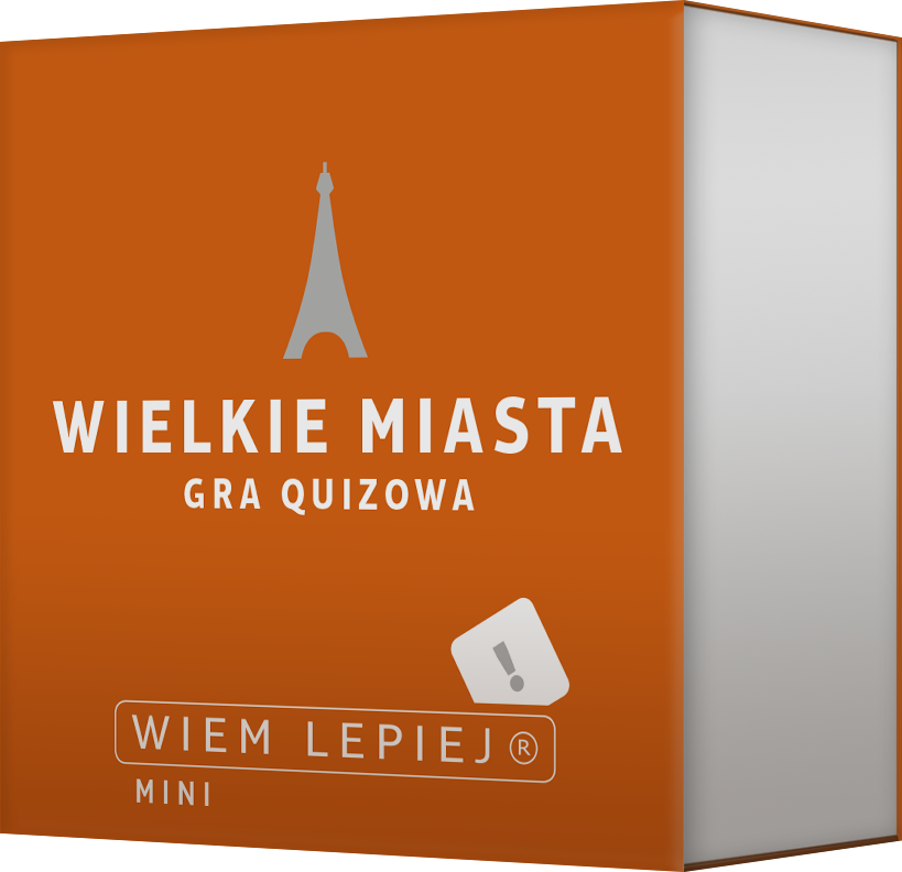 Gra quizowa Wiem lepiej Wielkie miasta REBEL z 60 kartami o miastach świata