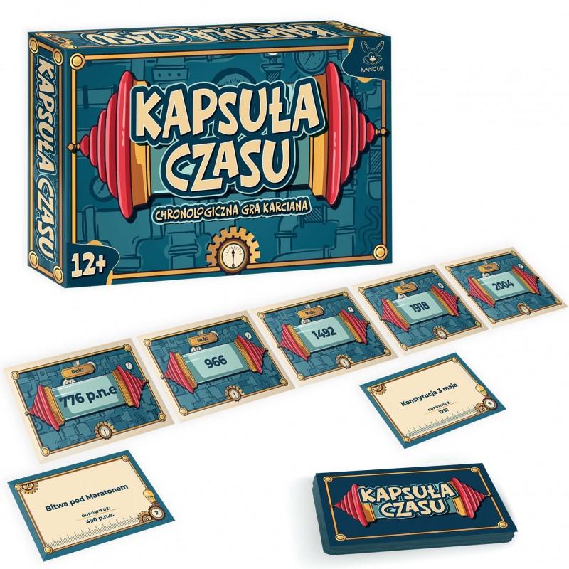 Gra karciana Kapsuła czasu KANGUR – pudełko i karty 115x175 mm
