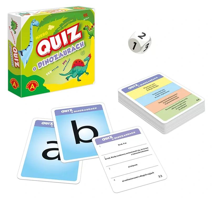 Quiz o dinozaurach – kieszonkowa gra edukacyjna ALEXANDER GRY