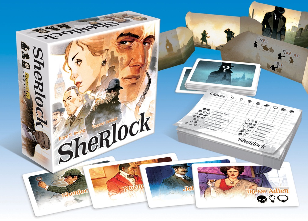 Zestaw Sherlock od GRANNA z kartami i akcesoriami do gry dedukcyjnej