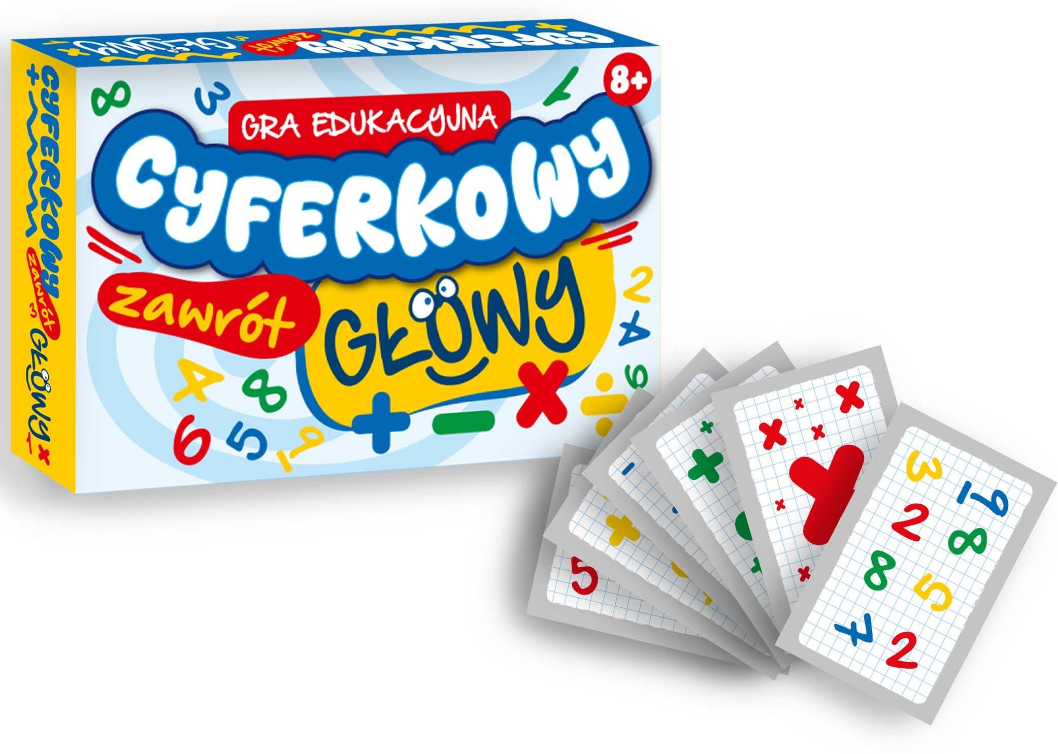 Cyferkowy Zawrót Głowy – edukacyjna gra karciana KANGUR z kartami 113x173 mm