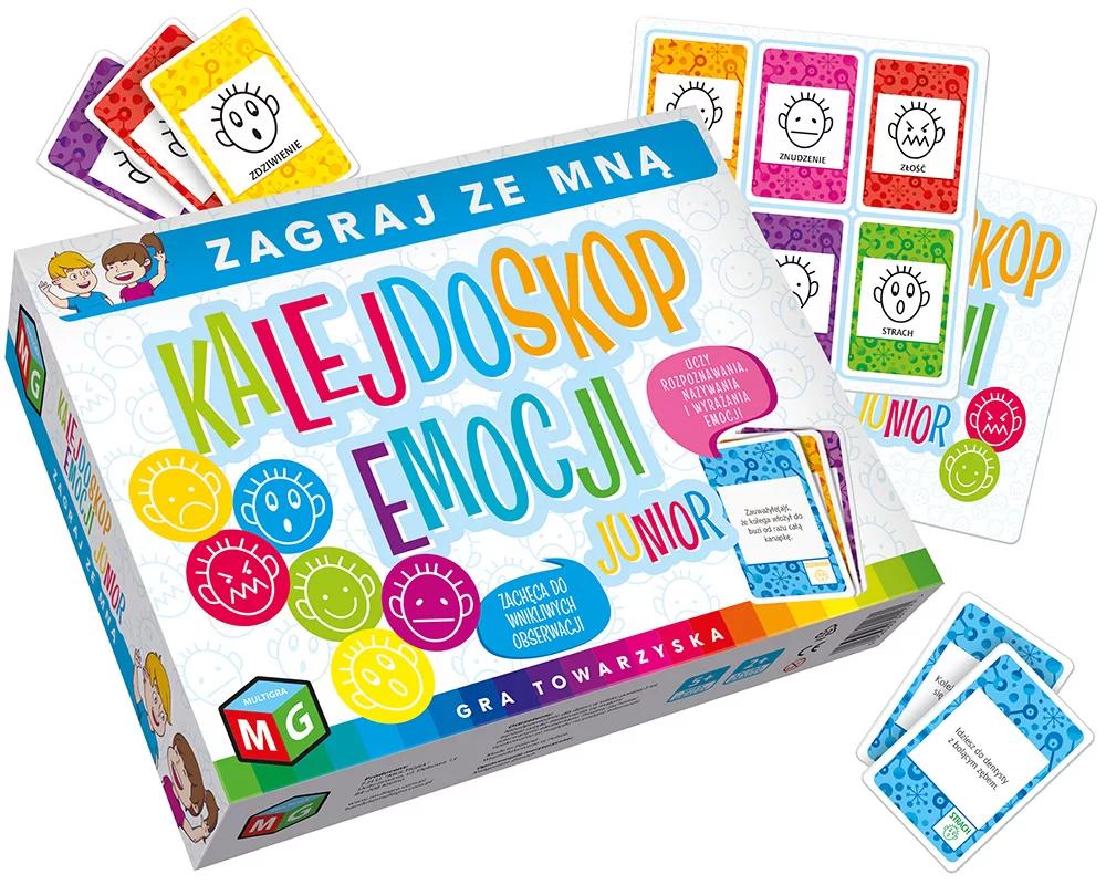 Kalejdoskop Emocji Junior edukacyjna gra MULTIGRA w formacie 243x305 mm z kartami i planszami
