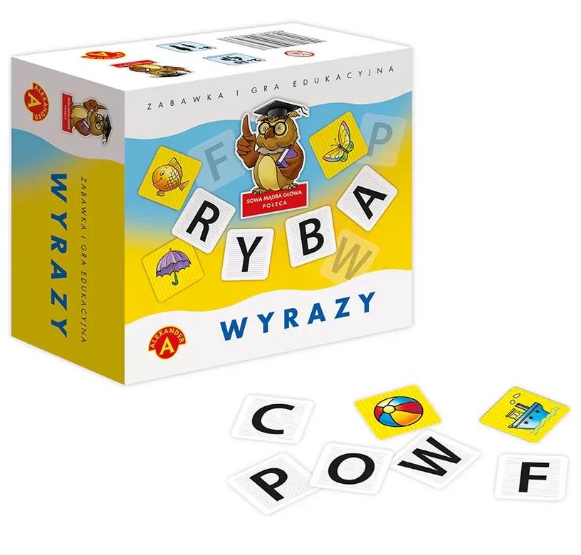 Edukacyjna gra słowna Wyrazy ALEXANDER GRY z tabliczkami i planszą