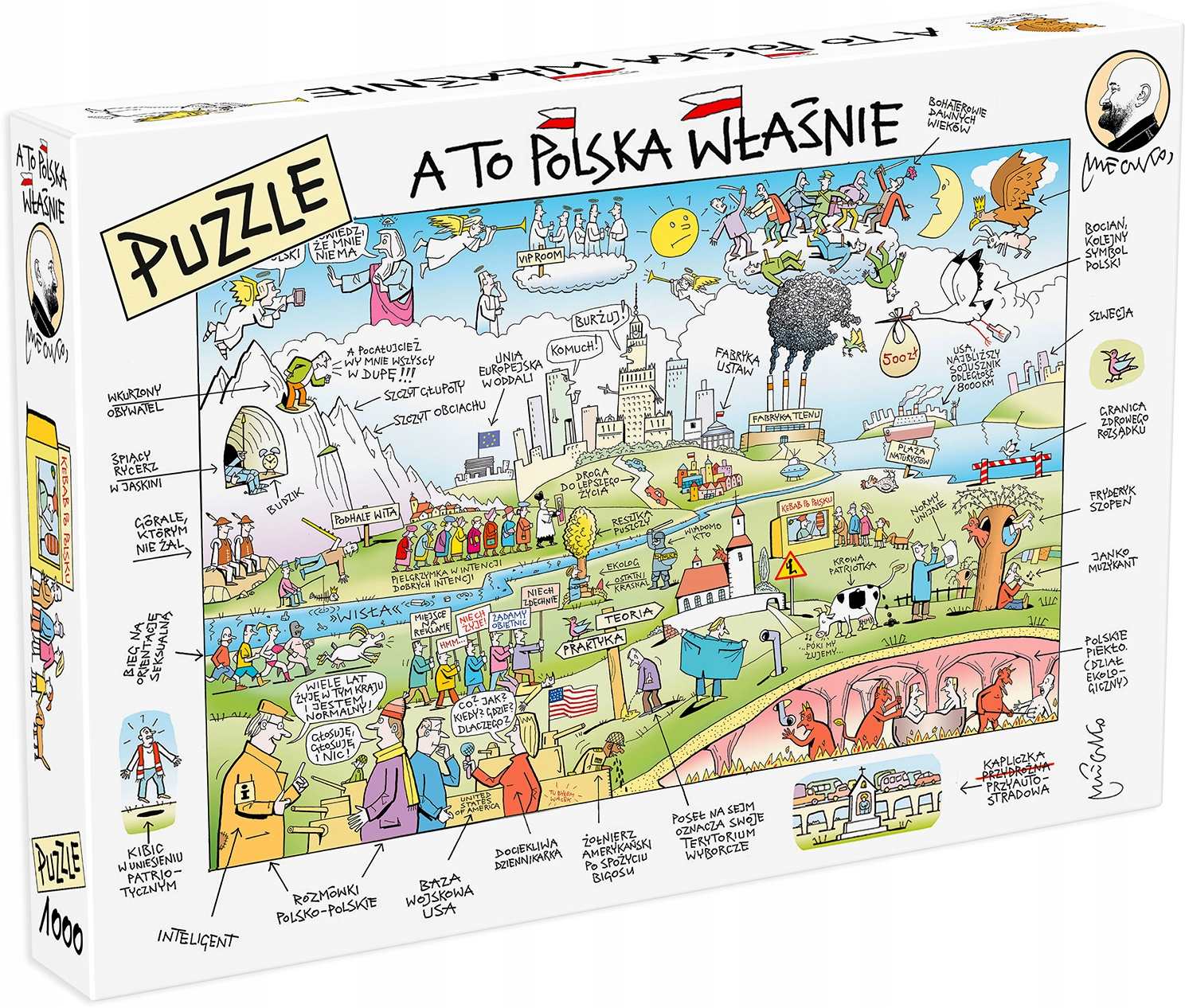 Puzzle A to Polska właśnie z ilustracją Andrzeja Mleczki wydawnictwa MDR art pap