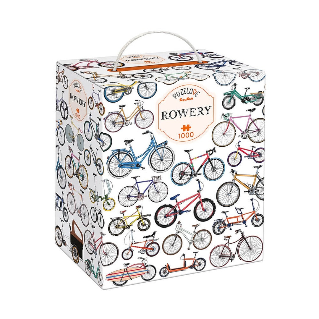 Puzzle Rowery 1000 elementów Bright Junior Media z różnorodnymi modelami rowerów