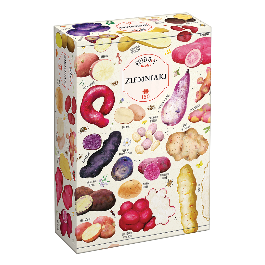Puzzle Ziemniaki 150 elementów Bright Junior Media z kolorowymi ilustracjami ziemniaków