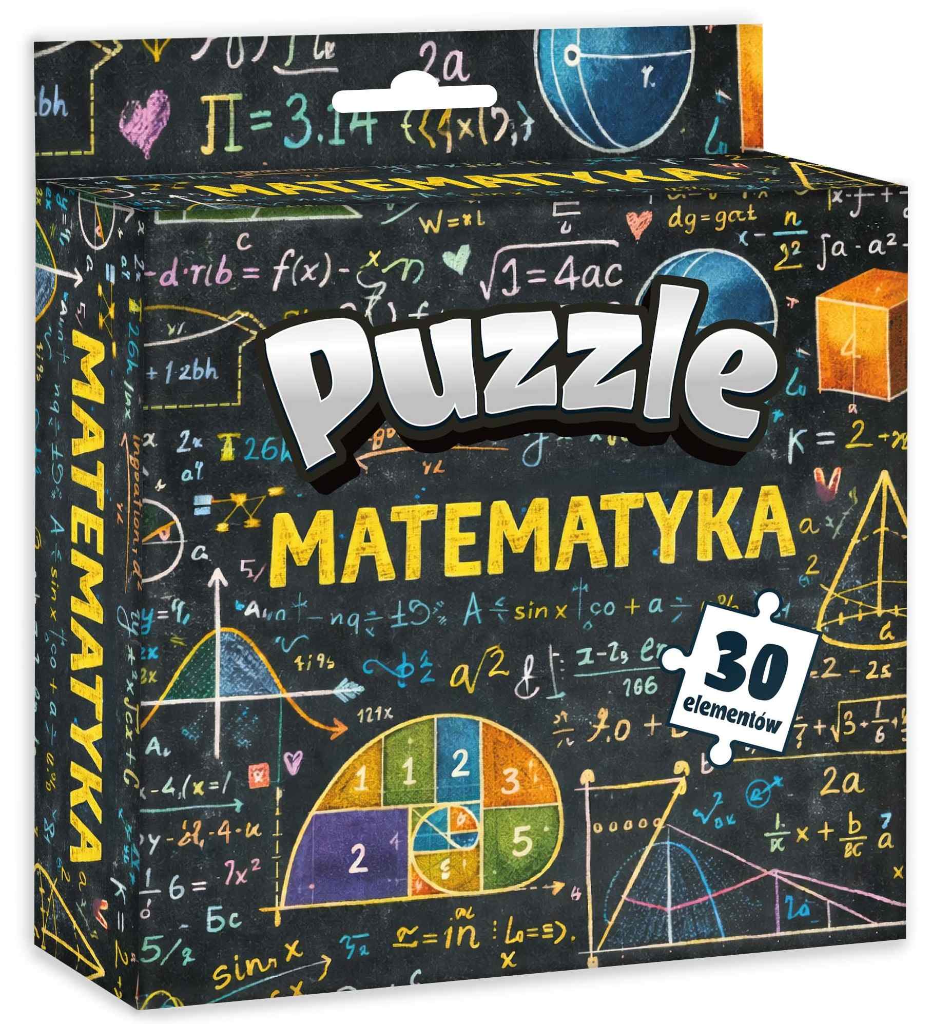 Elementy puzzli edukacyjnych Matematyka KANGUR widok z bliska