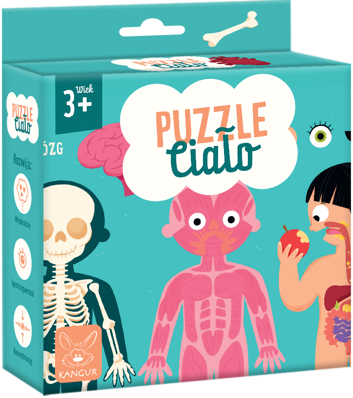 Puzzle edukacyjne KANGUR - szczegół elementów ciała człowieka