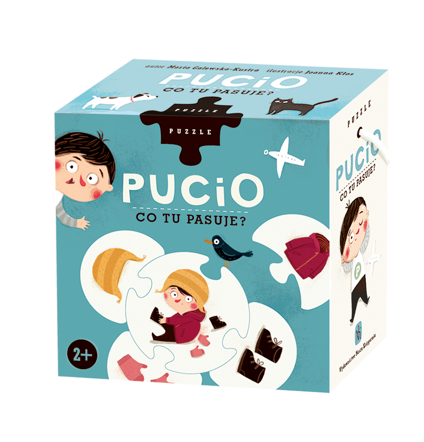 Zestaw puzzli Pucio z 5 obrazkami i 20 elementami uzupełniającymi