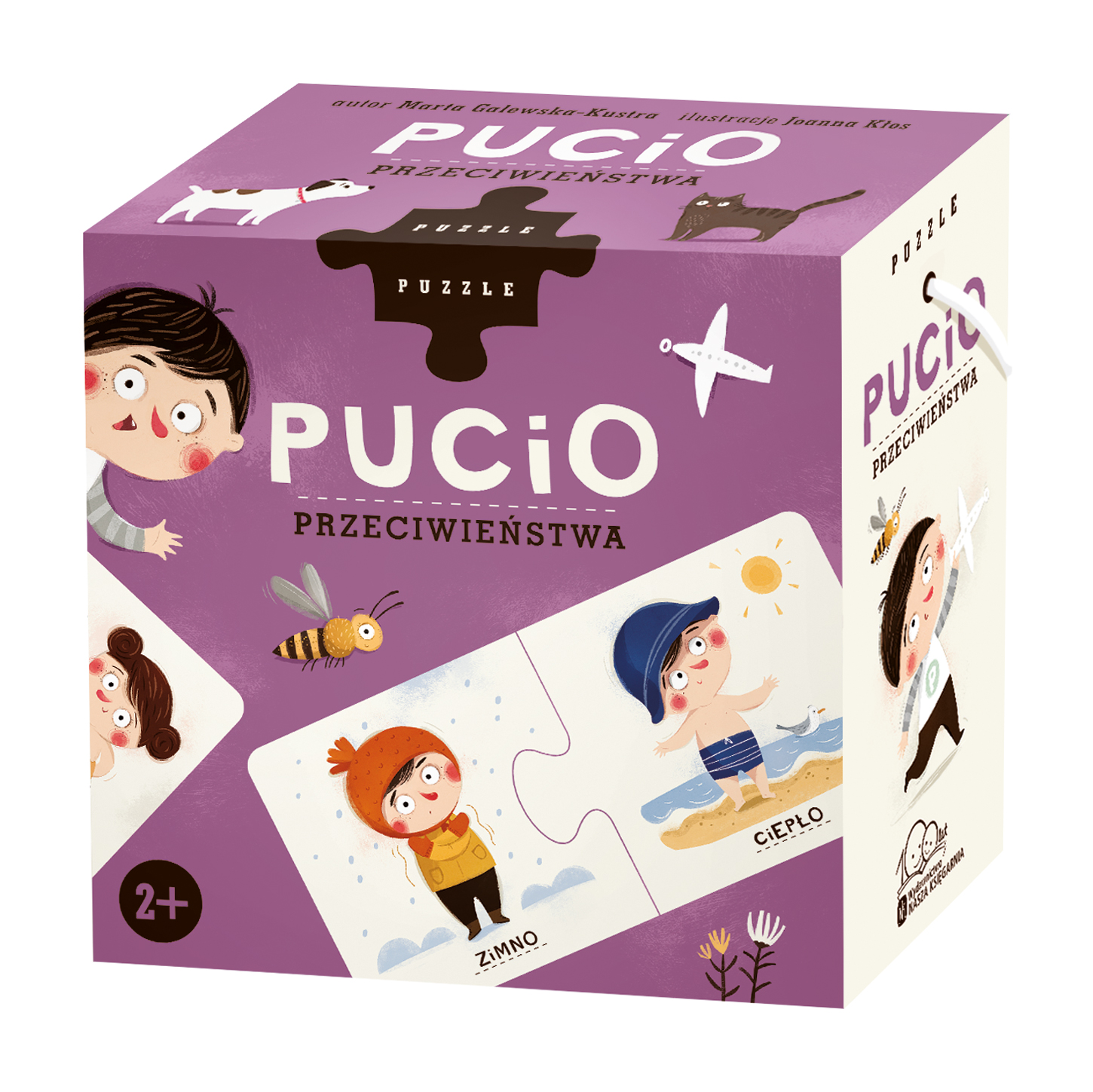 Puzzle edukacyjne Pucio. Przeciwieństwa z elementami do dopasowywania par obrazków