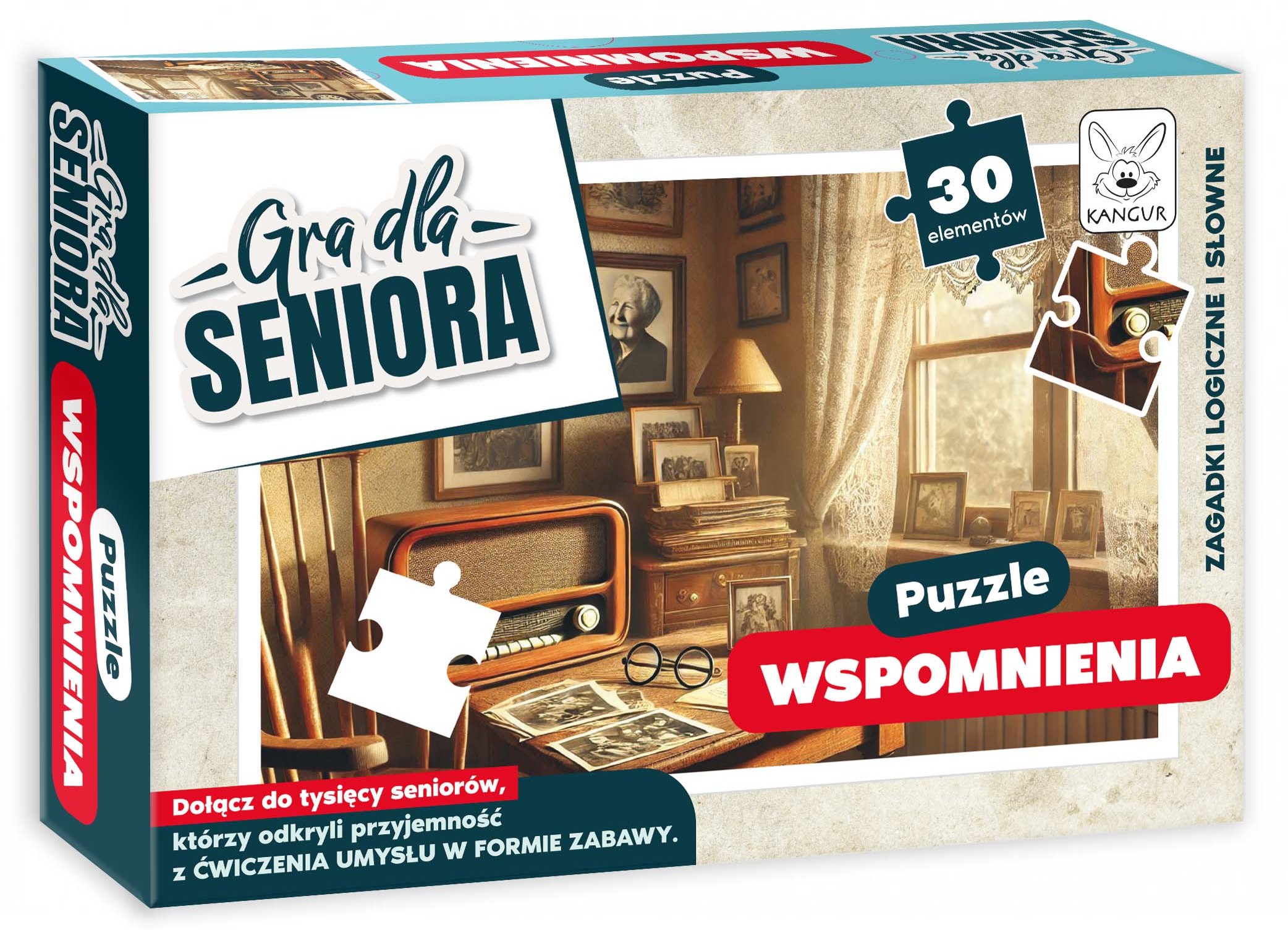 Elementy puzzli Wspomnienia dla seniora KANGUR w układaniu