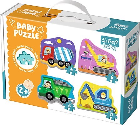 Puzzle Baby Pojazdy na budowie Trefl PAP kolorowe układanki dla najmłodszych