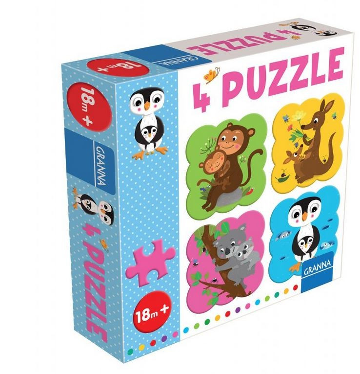Zestaw puzzli z Pingwinem dla dzieci 18 miesięcy GRANNA