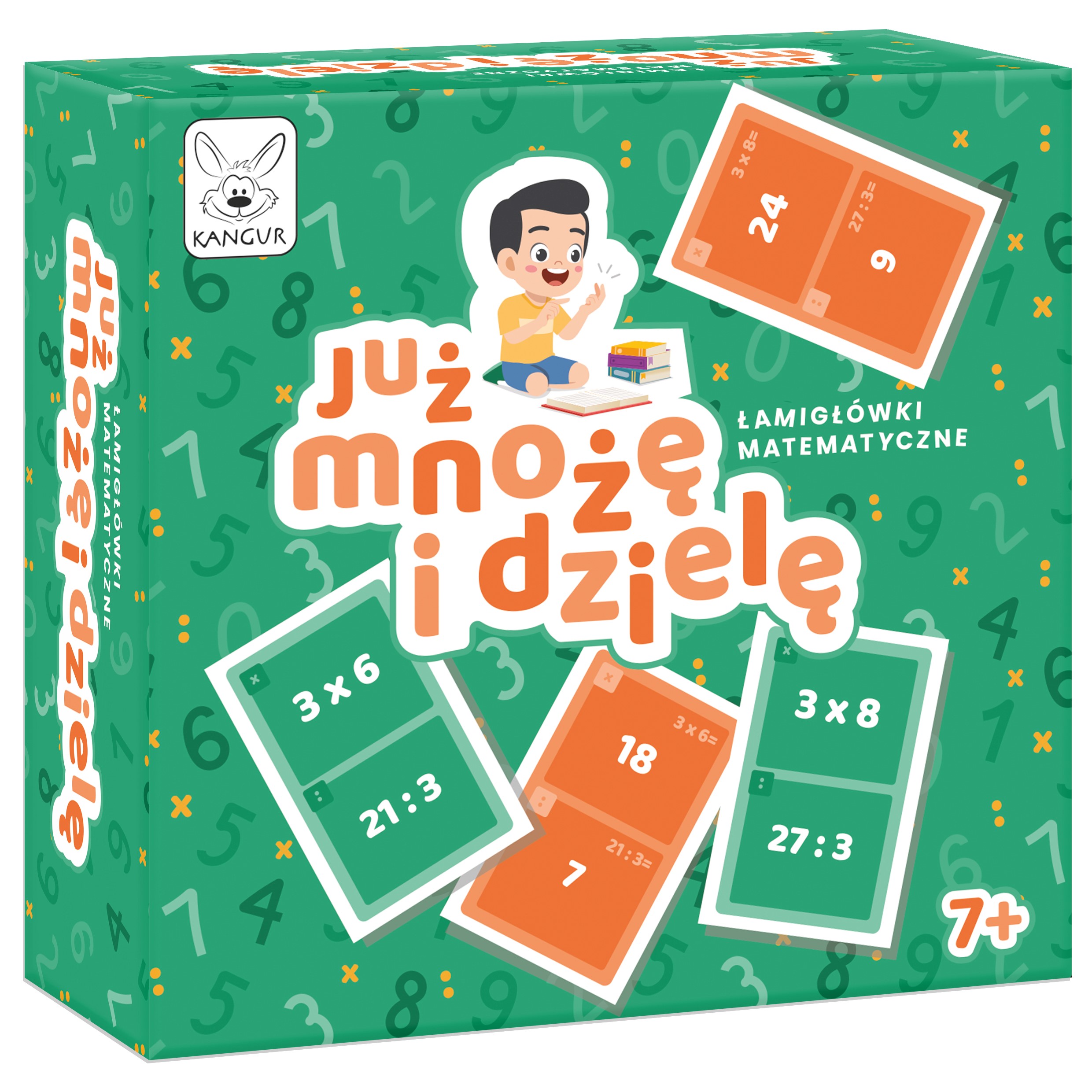 Już mnożę i dzielę KANGUR, zestaw kart z matematycznymi łamigłówkami dla dzieci