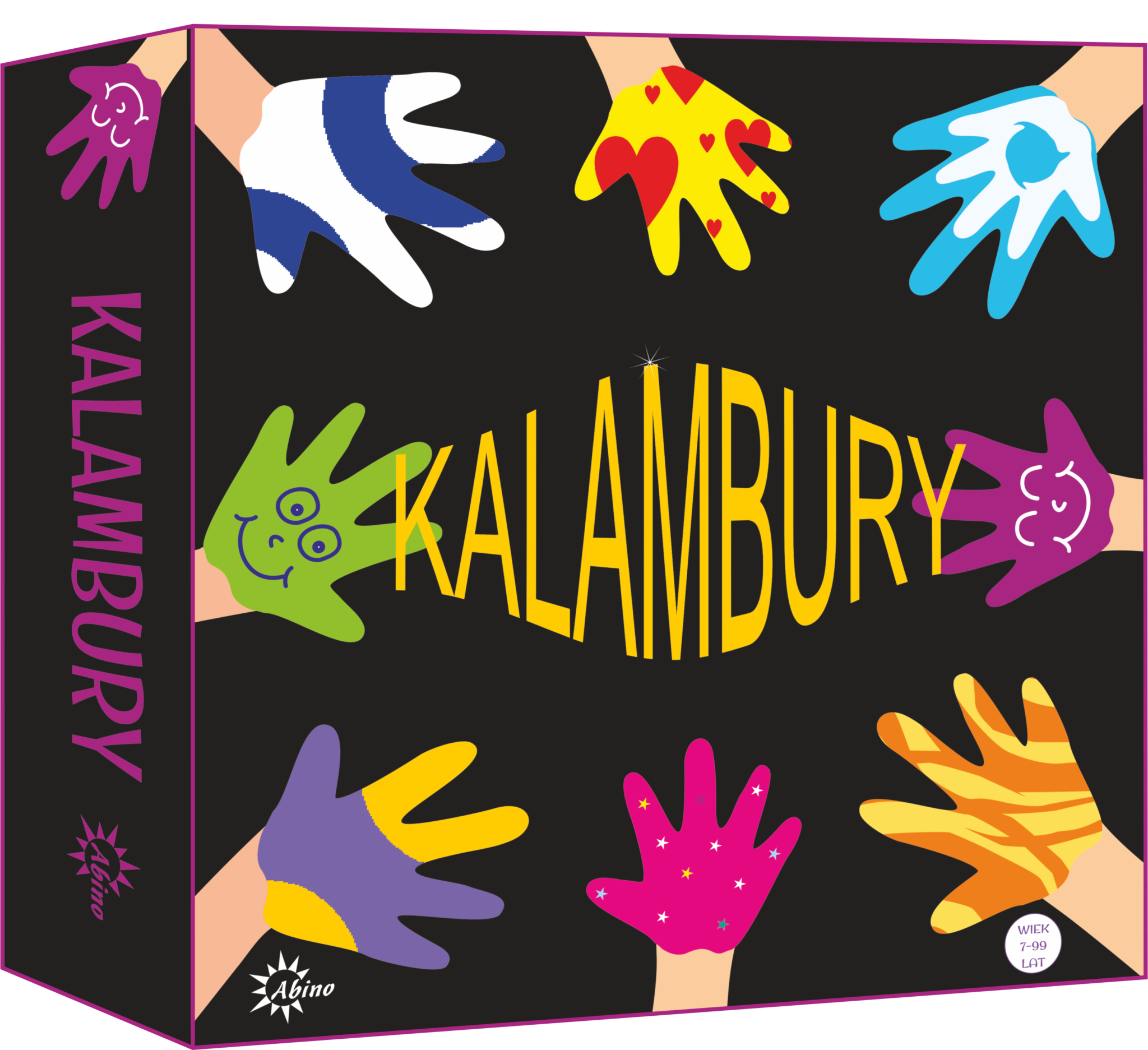 Kalambury ABINO gra rodzinna - plansza i elementy do rysowania i pokazywania haseł