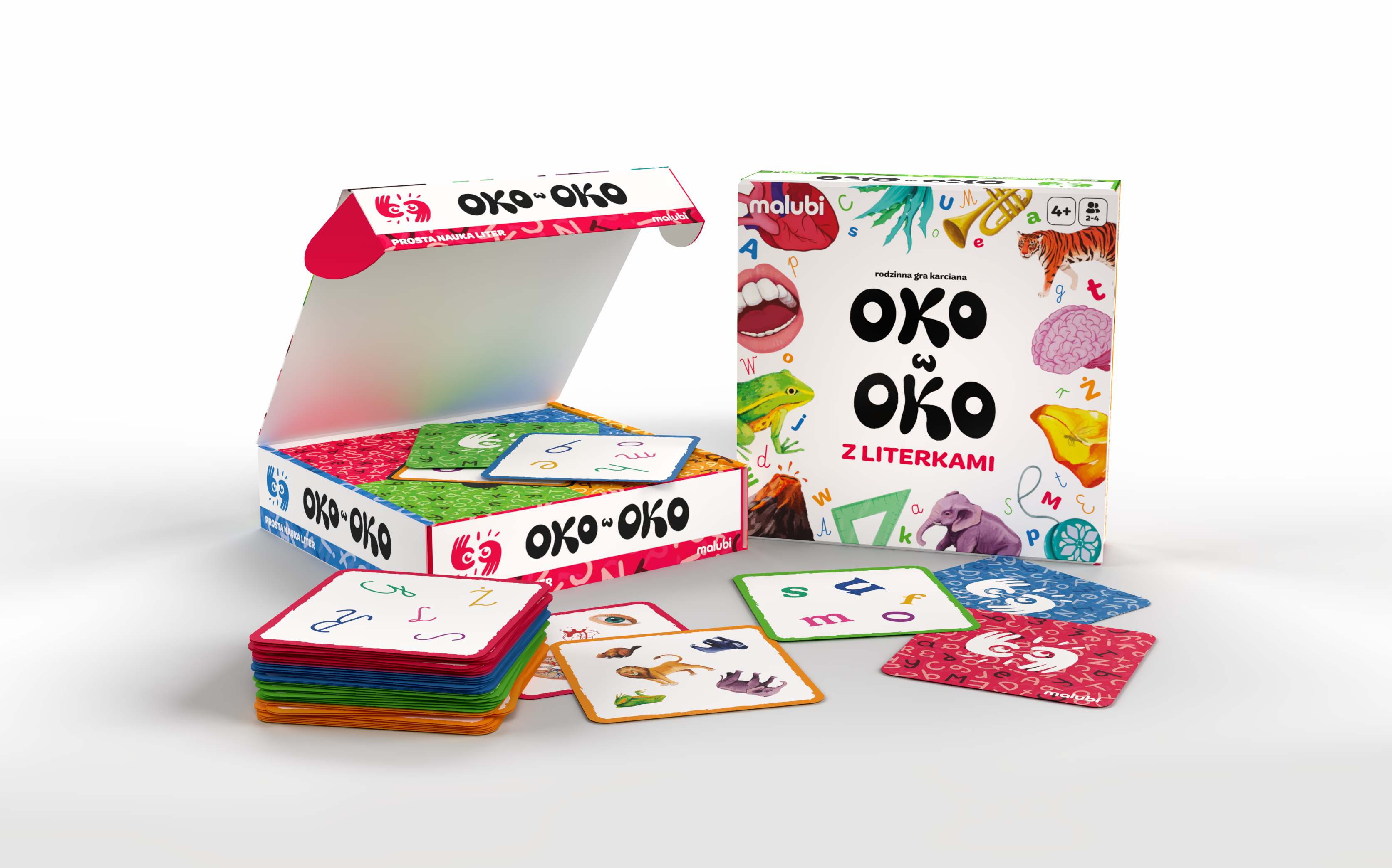 Oko w Oko z literkami Malubi, gra edukacyjna do nauki alfabetu i rozpoznawania liter
